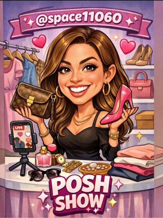 Other - Posh Show Cartoon Print Featuring Handbag & Pink Heel